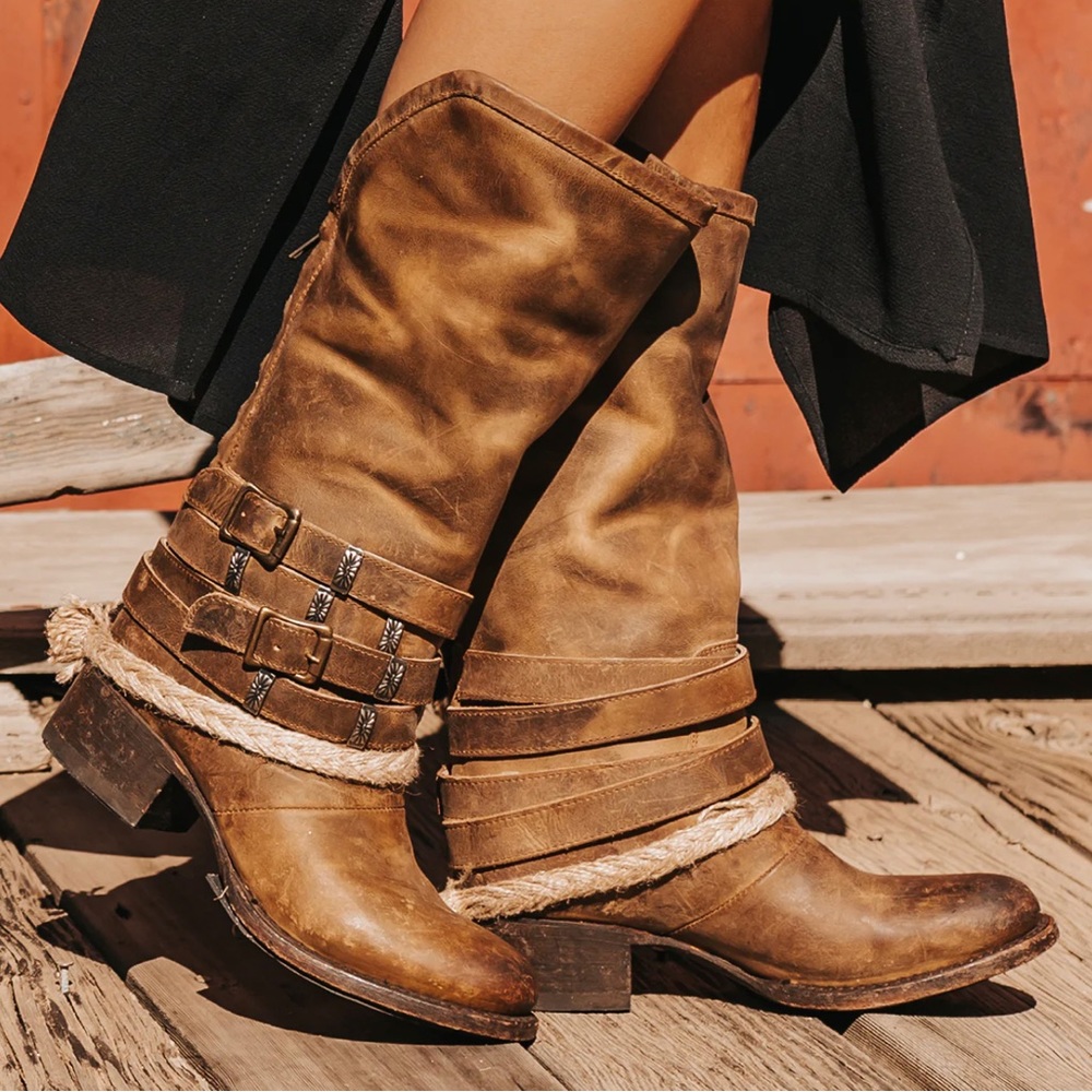 Freebird Drove Brown Leather Western Boots
